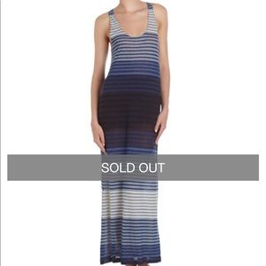 Joie de la plage belina blue striped maxi dress S